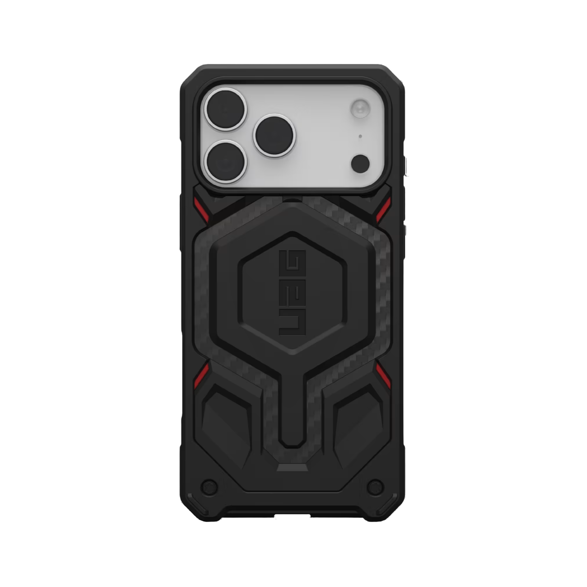 Защитный чехол UAG Monarch Pro Case iPhone 17 Carbon Black / Red