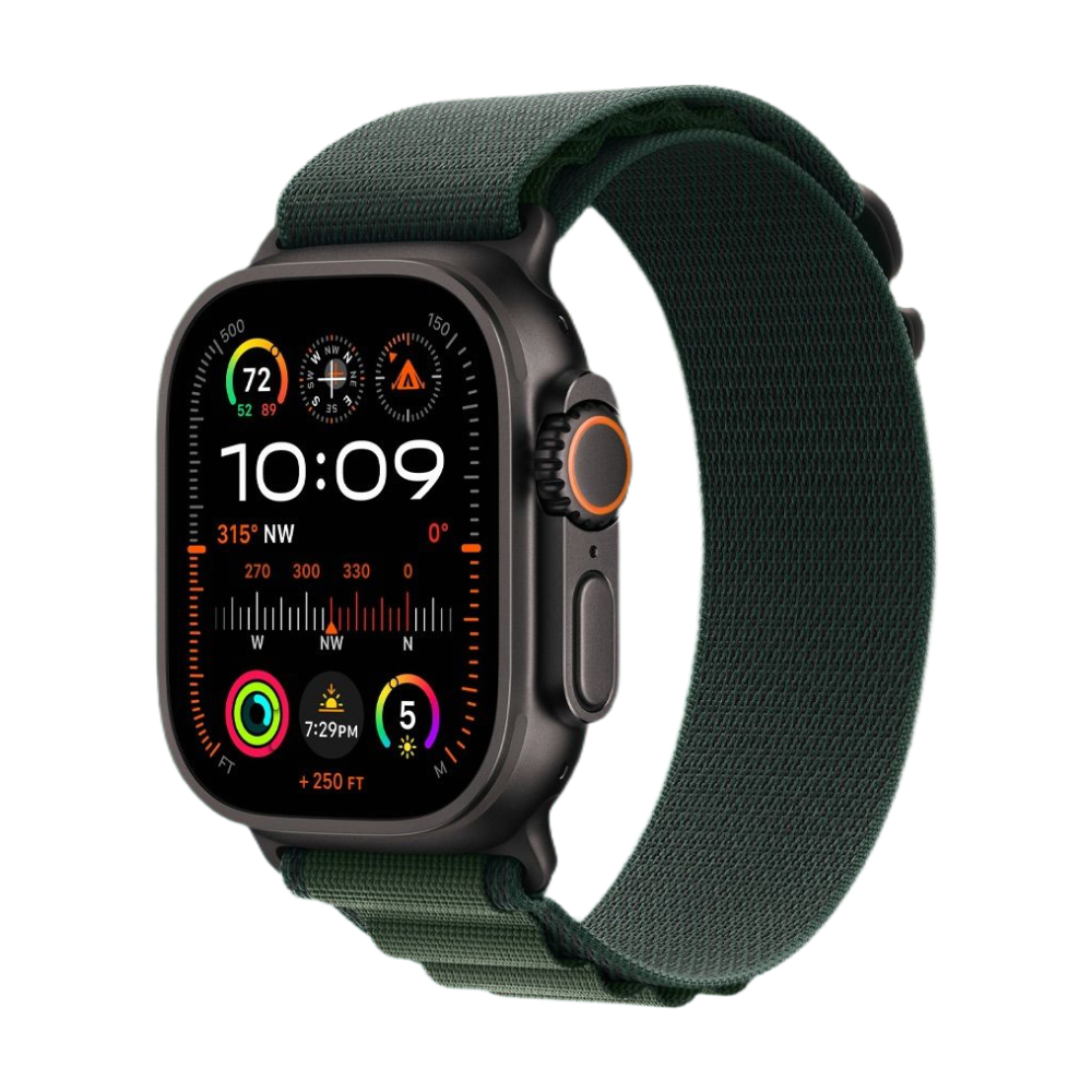 Apple Watch Ultra 2 (2024) GPS + Cellular 49mm, Black Titanium Case, Alpine Loop