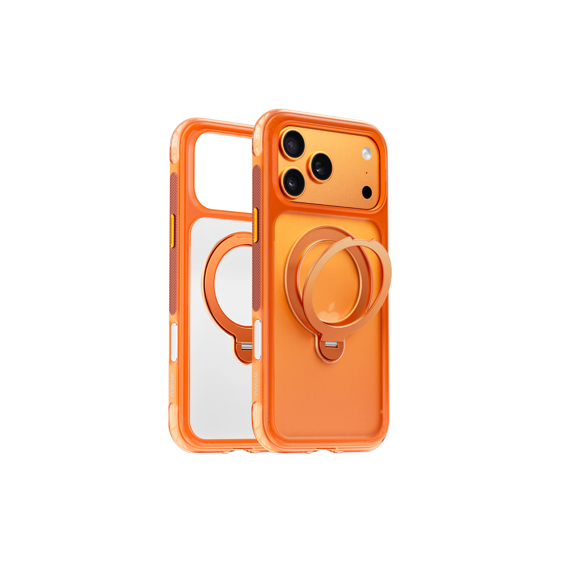 Противоударный чехол с вращающимся кольцом WiWU AS-203 AeroShield Ultra Orange