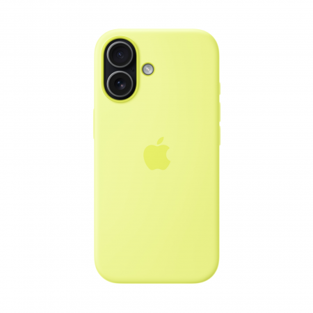 Чехол Apple Silicone Case для iPhone 17 с MagSafe. Цвет: Neon Yellow (желтый)