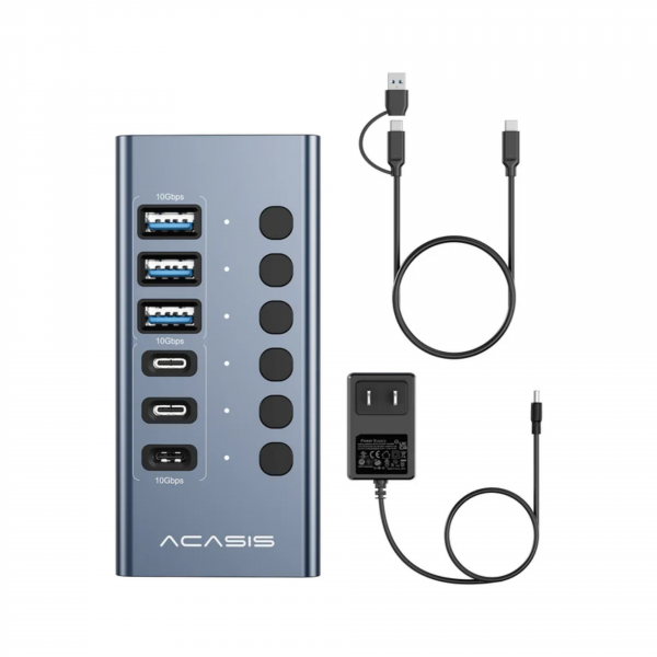 USB-хаб Acasis HB06Pro (3 USB-A + 3 USB-C)