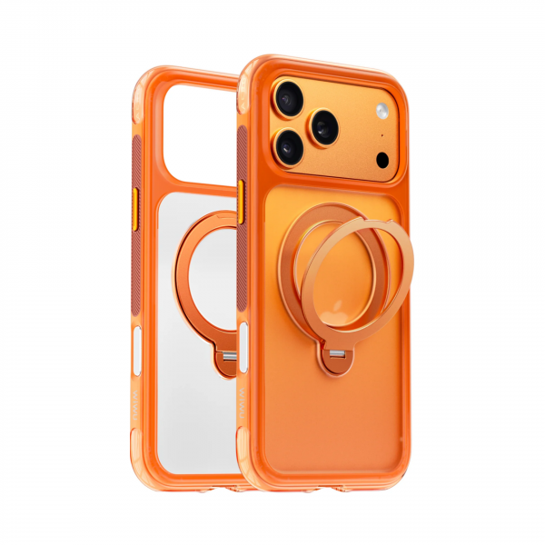 Противоударный чехол с вращающимся кольцом WiWU AS-203 AeroShield Ultra Orange