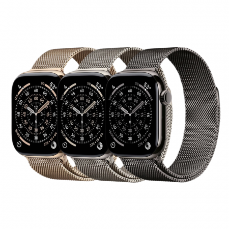 Apple Watch Series 11 46mm Slate Titanium корпус ремешок Milanese Loop