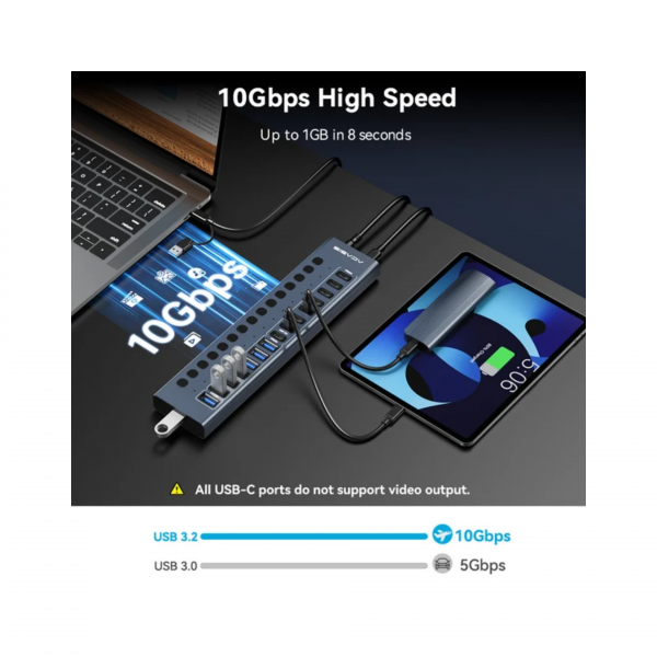 USB - хаб Acasis HB16Max (8USB-A + 8USB-C)
