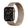 Apple Watch Series 11 46mm Gold Titanium ремешок Milanese Loop M/L