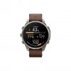 Часы Garmin Fenix 9 PRO INREACH, 47 мм, AMOLED, Sapphire Titanium with Walnut Leather Band (010-04336-40)