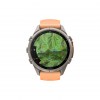 Часы Garmin Fenix 9 Pro - 43mm, No inReach, Titanium with Shell Pink/Autumn Orange Silicone Band (010-04335-06)