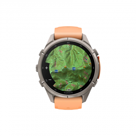 Часы Garmin Fenix 9 Pro - 43mm, No inReach, Titanium with Shell Pink/Autumn Orange Silicone Band (010-04335-06)
