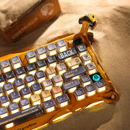 Беспроводная механическая клавтура Gravastar Mercury K1 Pro Yellow 