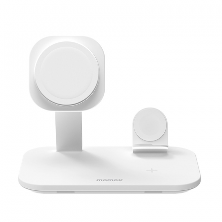 Беспроводная зарядная станция Momax Q.Mag Pro 3 в 1 (UD26 White)