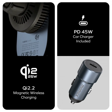 Беспроводное автомобильное зарядное устройство 1-Move Q.Mag (CM38Q22E)