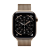 Apple Watch Series 11 46mm Gold Titanium ремешок Milanese Loop M/L