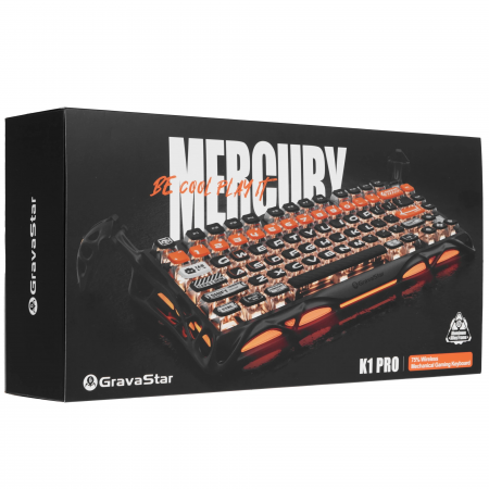 Беспроводная механическая клавиатура GravaStar Mercury K1 Pro Black (GS K1 Pro)