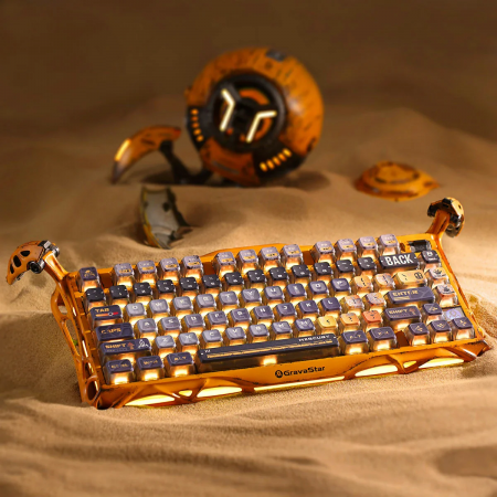 Беспроводная механическая клавтура Gravastar Mercury K1 Pro Yellow 