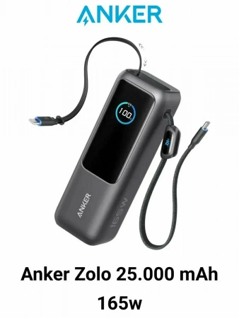 Портативное зарядное устройство Anker Zolo 25000mAh (165W)