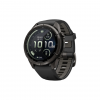 Часы Garmin Fenix 9 Pro - 43mm, inReach, Carbon Gray DLC Titanium with Black/Pebble Gray Silicone Band (010-04335-10)