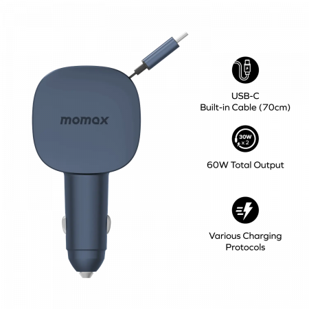 Автомобильное зарядное устройство Momax 1 Move 60W (UC19E) 