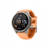 Часы Garmin Fenix 9 Pro - 43mm, inReach, Titanium with Shell Pink/Autumn Orange Silicone Band (010-04335-00)