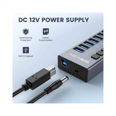 Acasis USB - хаб HS-707MG (7USB-A)