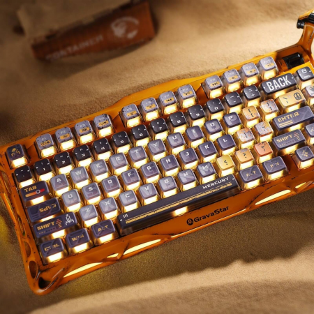 Беспроводная механическая клавтура Gravastar Mercury K1 Pro Yellow 