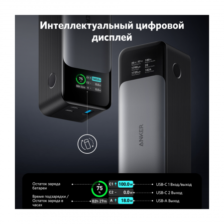 Power Bank Anker 737 Power Bank 24000mAh 140W (A1289P11)