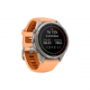 Часы Garmin Fenix 9 Pro - 43mm, No inReach, Titanium with Shell Pink/Autumn Orange Silicone Band (010-04335-06)