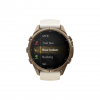 Часы Garmin Fenix 9 Pro - 43mm, No inReach, Autumn Gold Titanium with Cream/French Gray Silicone Band (010-04335-25)