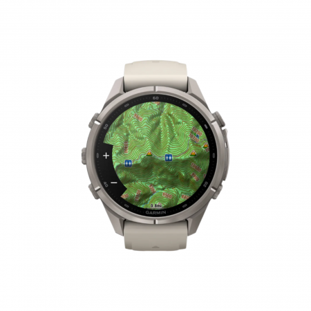 Часы Garmin Fenix 9 Pro - 43mm, No inReach, Titanium with Fog Gray/Dark Sandstone Silicone Band (010-04335-85)