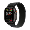 Apple Watch Ultra 2 Black Titanium Case, Trail Loop Black M/L