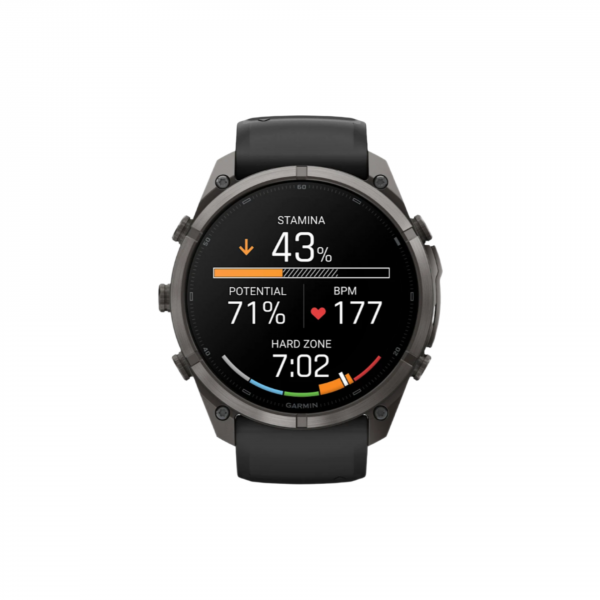Часы Garmin Fenix 9 Pro - 47mm, inReach, Carbon Gray DLC Titanium with Black/Pebble Gray Silicone Band (010-04336-10)
