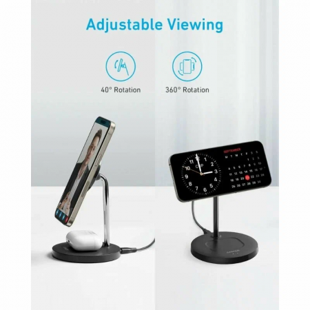 Беспроводная зарядная станция Anker 2 in 1 (A2543)