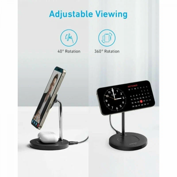 Беспроводная зарядная станция Anker 2 in 1 (A2543)