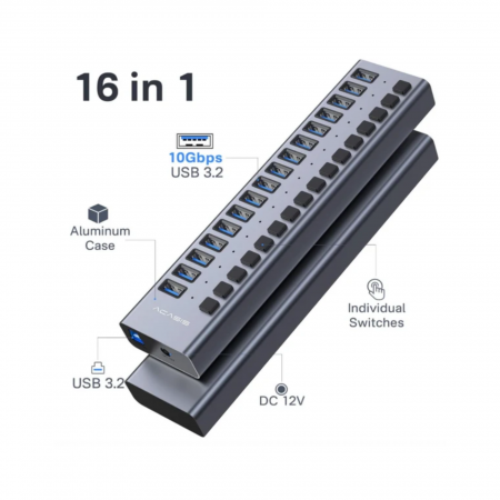USB - хаб Acasis AC-HS716 (16 USB-A)