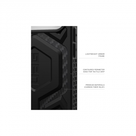 Противоударный чехол UAG Monarch Pro Case iPhone 17 Carbon Fiber