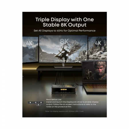 Док - станция Anker Prime 14 в 1. Black Myth: Wukong Edition (A83B3)