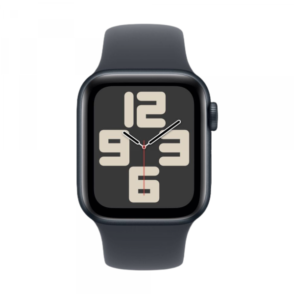 Apple Watch SE 2024 44mm Aluminium корпус ремешок Sport Band, Черный S/M