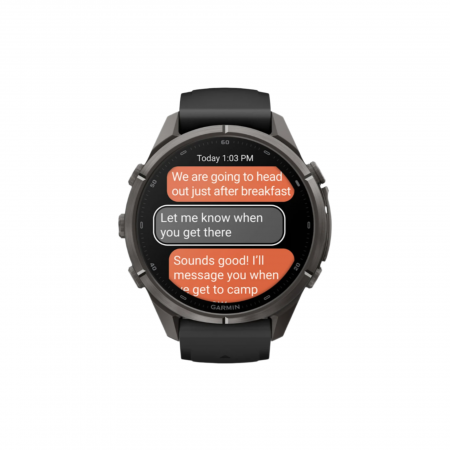 Часы Garmin Fenix 9 Pro - 43mm, inReach, Carbon Gray DLC Titanium with Black/Pebble Gray Silicone Band (010-04335-10)