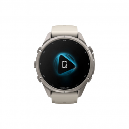 Часы Garmin Fenix 9 Pro - 43mm, No inReach, Titanium with Fog Gray/Dark Sandstone Silicone Band (010-04335-85)