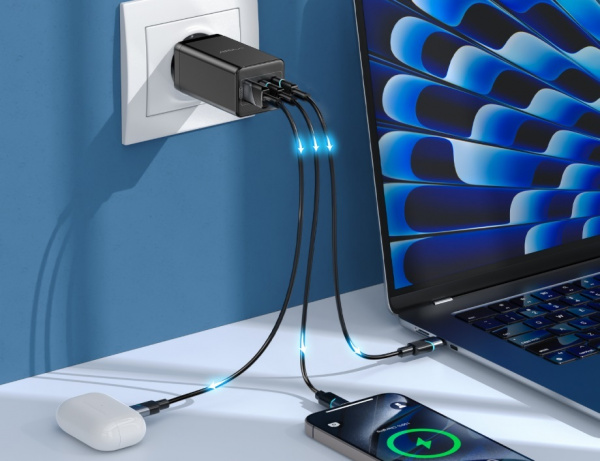 Сетевое зарядное устройство Vyvylabs Gan Fast Charger 65w (GAN65EU)