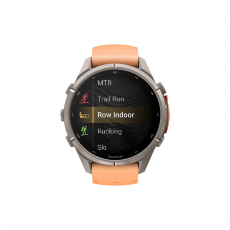 Часы Garmin Fenix 9 Pro - 43mm, inReach, Titanium with Shell Pink/Autumn Orange Silicone Band (010-04335-00)