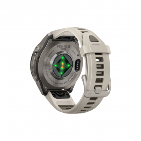Часы Garmin Fenix 9 Pro - 43mm, inReach, Titanium with Fog Gray / Dark Sandstone Silicone Band (010-04335-80)