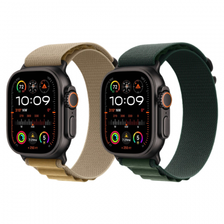 Apple Watch Ultra 2 (2024) GPS + Cellular 49mm, Black Titanium Case, Alpine Loop