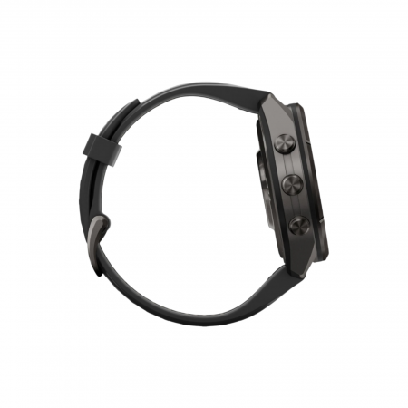 Часы Garmin Fenix 9 Pro - 43mm, inReach, Carbon Gray DLC Titanium with Black/Pebble Gray Silicone Band (010-04335-10)