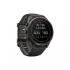 Часы Garmin Fenix 9 Pro - 43mm, inReach, Carbon Gray DLC Titanium with Black/Pebble Gray Silicone Band (010-04335-10)