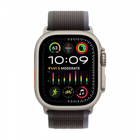 Apple Watch Ultra 2 Natural Titanium Trail Loop Черный