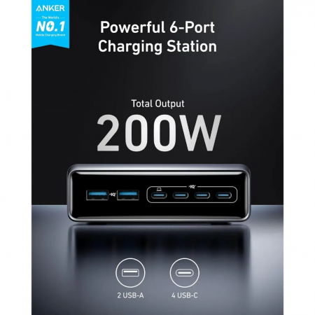 Зарядная станция Anker Prime 200w (A2683)