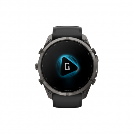 Часы Garmin Fenix 9 Pro - 47mm, inReach, Carbon Gray DLC Titanium with Black/Pebble Gray Silicone Band (010-04336-10)
