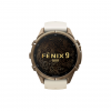 Часы Garmin Fenix 9 Pro - 43mm, inReach, Autumn Gold Titanium with Cream/French Gray Silicone Band (010-04335-20)