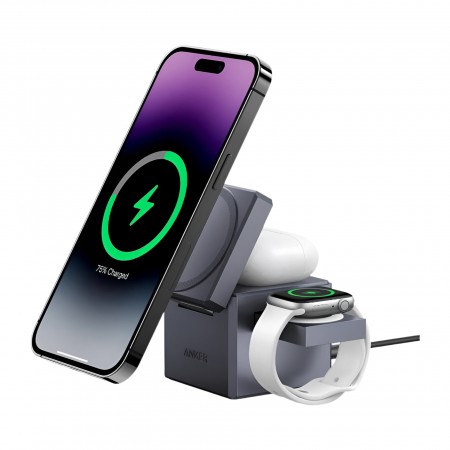 Беспроводная док-станция Anker 3 в 1 Cube с MagSafe 25W (Y1811)
