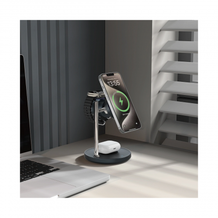 Беспроводная зарядная станция 3 в 1 WiWU Space Station Air-cooled 25W (WI - W041)